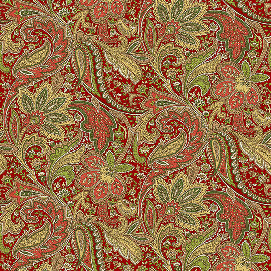 After Five Paisley Multi Mary Beth Baker Henry Glass Cotton Fabric