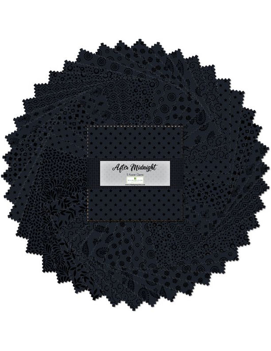 After Midnight 5" Squares Karat Gems Wilmington Prints Cotton Fabric
