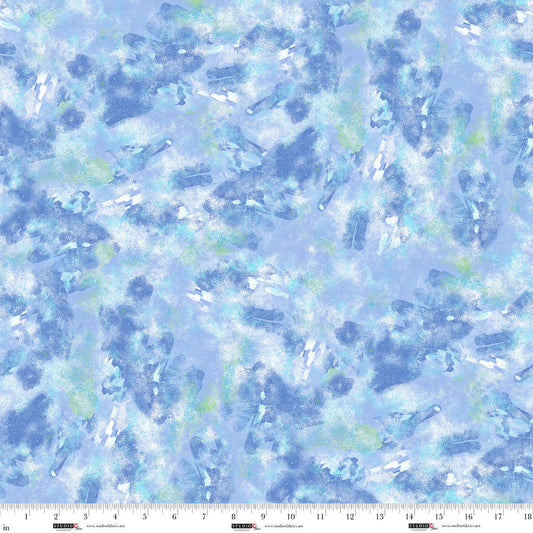 Air Mail Allover Texture Lapis Nancy Smith Studio E Cotton Fabric SE-8505-75