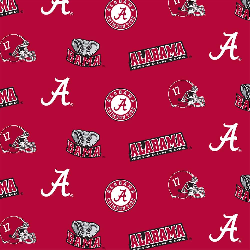 Alabama Crimson Tide NCAA Allover Design Cotton Fabric