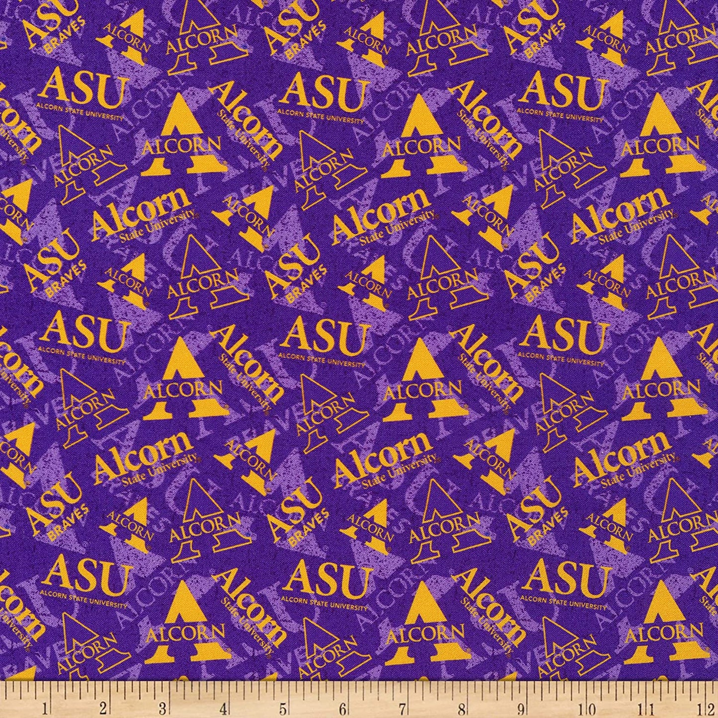 Alcon State Braves NCAA College Tone on Tone Design Cottton Fabrics