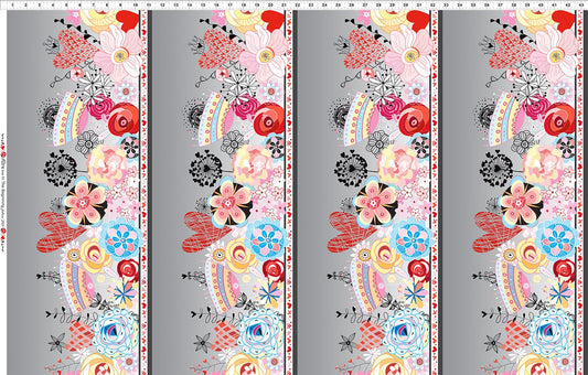 Alice Border Multi In the Beginning Fabrics Cotton Fabric ITB-1AL-1