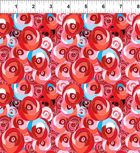 Alice Roses Red In the Beginning Fabrics Cotton Fabric ITB-8AL-1