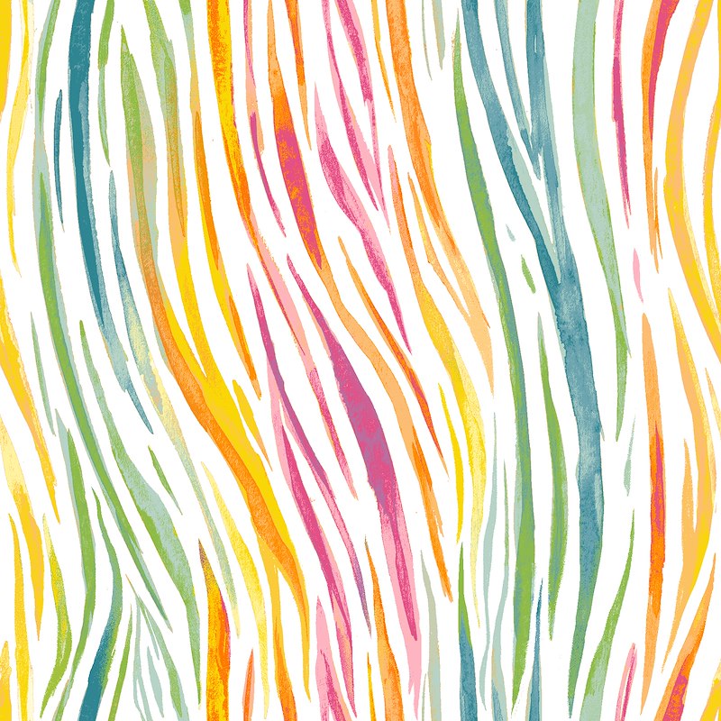 All Big Things Start Small Rainbow Zebra Print Multi Beth Reed Studio E Cotton Fabric