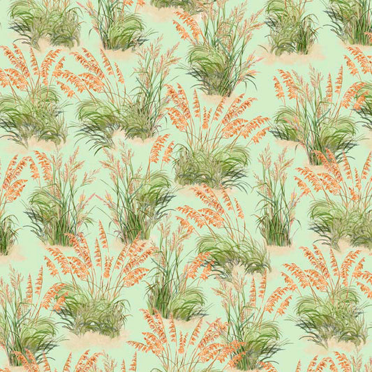 All Carolina Shop Hop 2024 Grass Sage Green Quilting Treasures Cotton Fabric