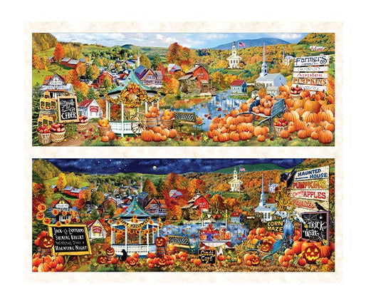 All Seasons Fall Seasons Panel 36" Multi Kanvas Studio Benartex Cotton Fabric