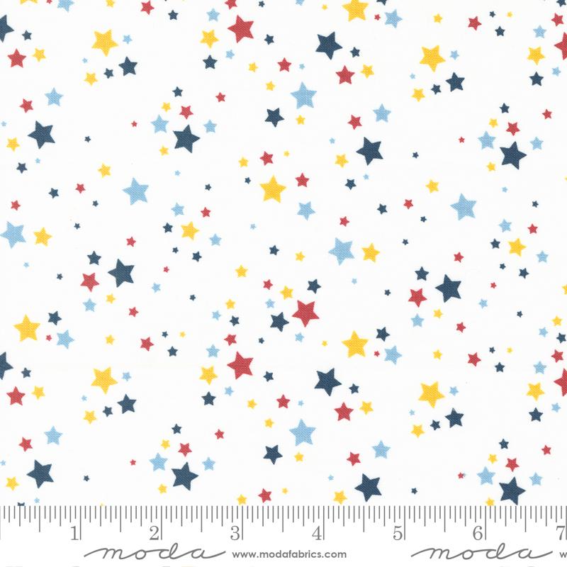 All Star Star Player White Stacy Iest Hsu Moda Cotton Fabric