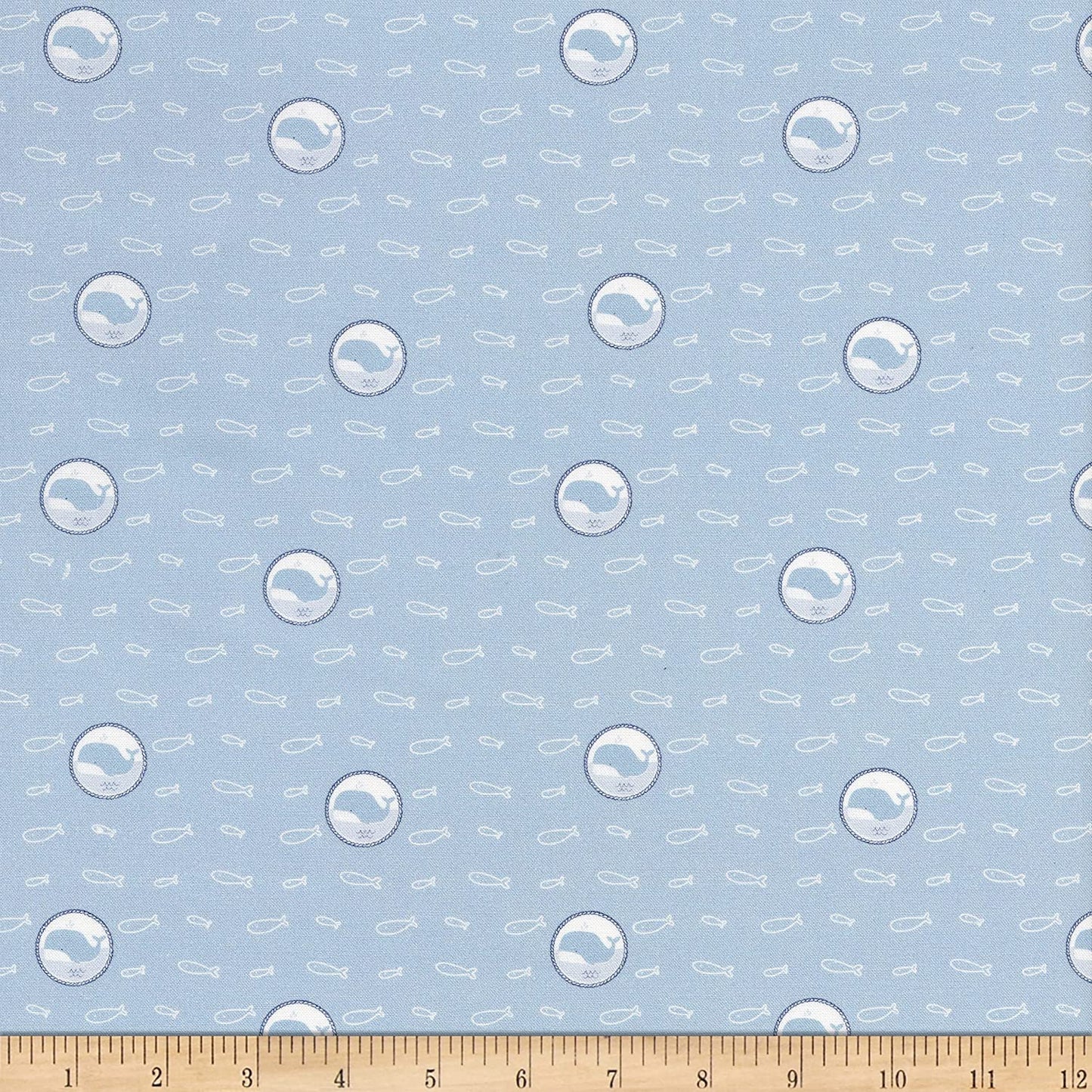 All Aboard Fish and Whale Nursery Springs Creative Cotton Fabric