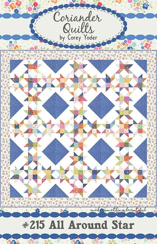 All Around Star Quilt Pattern 68"X68" Corey Yodey Coriander Quilts CQ-215