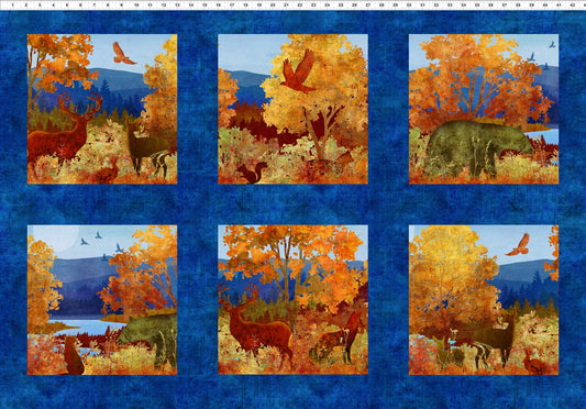 PRE-ORDER | MAY | All Blue Ridge Shop Hop 2026 Mountain Panel 36" Blue In The Beginning Cotton Fabric ITB-1BR-1