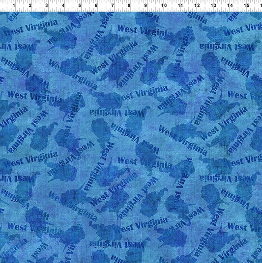PRE-ORDER | MAY | All Blue Ridge Shop Hop 2026 WV Blue In The Beginning Cotton Fabric ITB-12BR-1