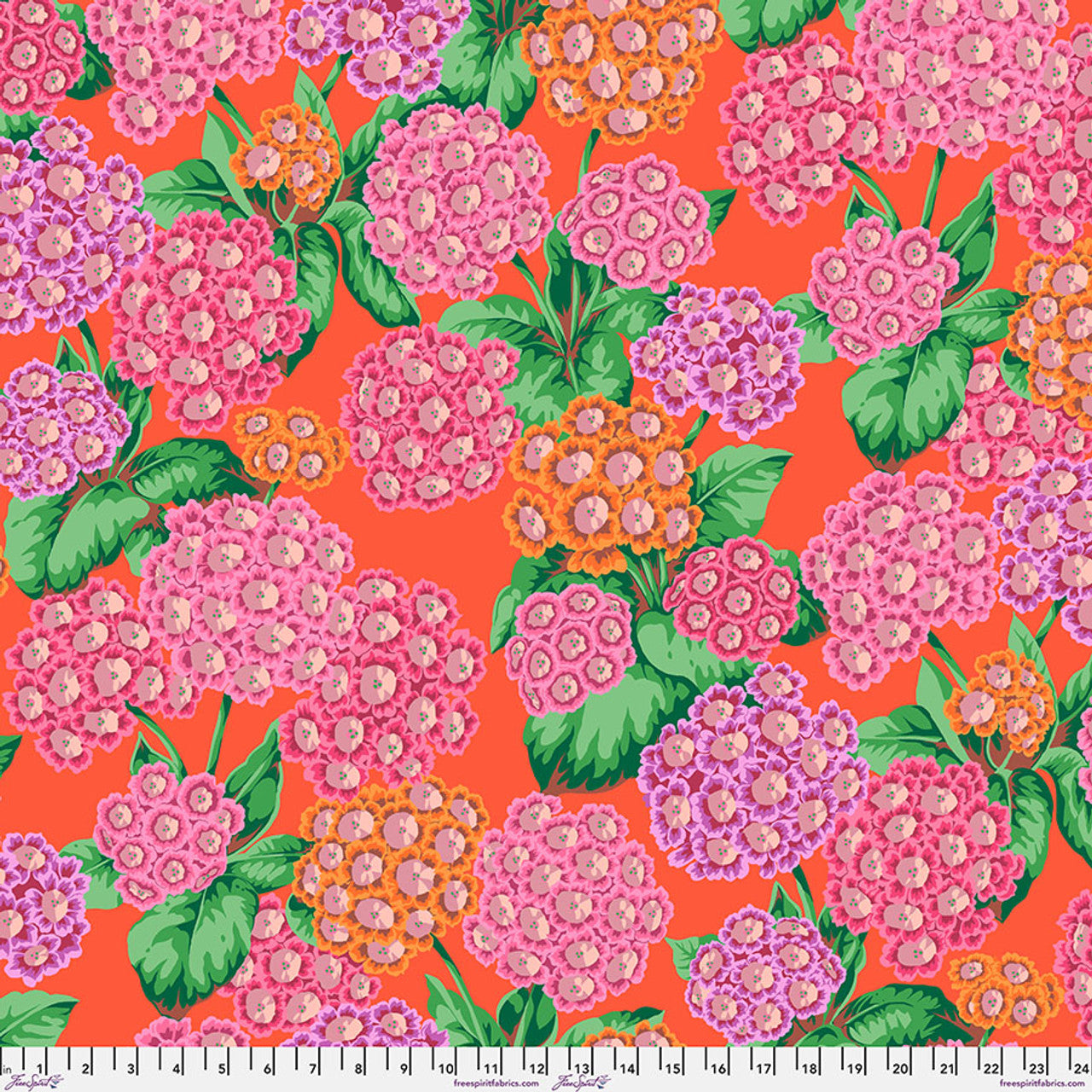 Alpines Red Philip Jacobs August 2025 Kaffe Fassett Collective Free Spirit Cotton Fabric FS-PWPJ131.RED