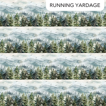 Altitude Border Stripe Blue Multi Deborah Edwards and Melanie Samra Northcott Cotton Fabric NC-DP29155-43