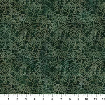 Altitude Cedar Sprigs Dark Green Deborah Edwards and Melanie Samra Northcott Cotton Fabric NC-DP29159-79