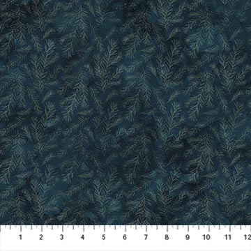 Altitude Pine Branches Navy Blue Deborah Edwards and Melanie Samra Northcott Cotton Fabric NC-DP29158-49