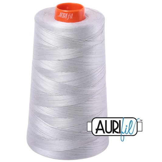 Aluminium Gray Aurifil Longarm Cotton Quilting Thread 50wt 6452yds Cone