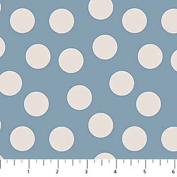 Always by my Side Ball Big Dots Blue FIGO Northcott Cotton Fabric NC-FIGO-91330-41