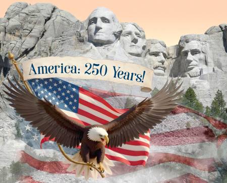 America 250 Years! Mount Rushmore 36" Multi David Textiles 100% Cotton Fabrics DT-DX-8736-5C-1