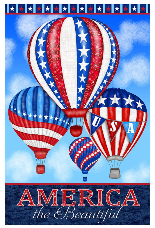 America Home of the Brave Panel 30" Blue Studio E Cotton Fabric