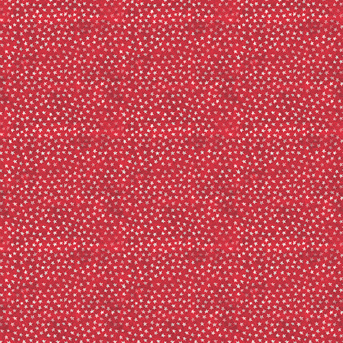 American Dreamer Allover Stars Red Amylee Weeks 3 Wishes Cotton Fabric