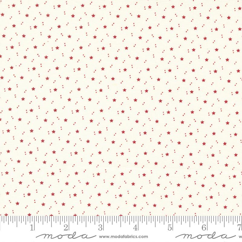 American Gatherings II Space Star Dove Heart Red Primitive Gatherings Moda Cotton Fabric