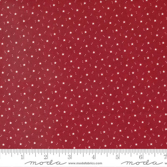 American Gatherings II Space Star Heart Red Primitive Gatherings Moda Cotton Fabric