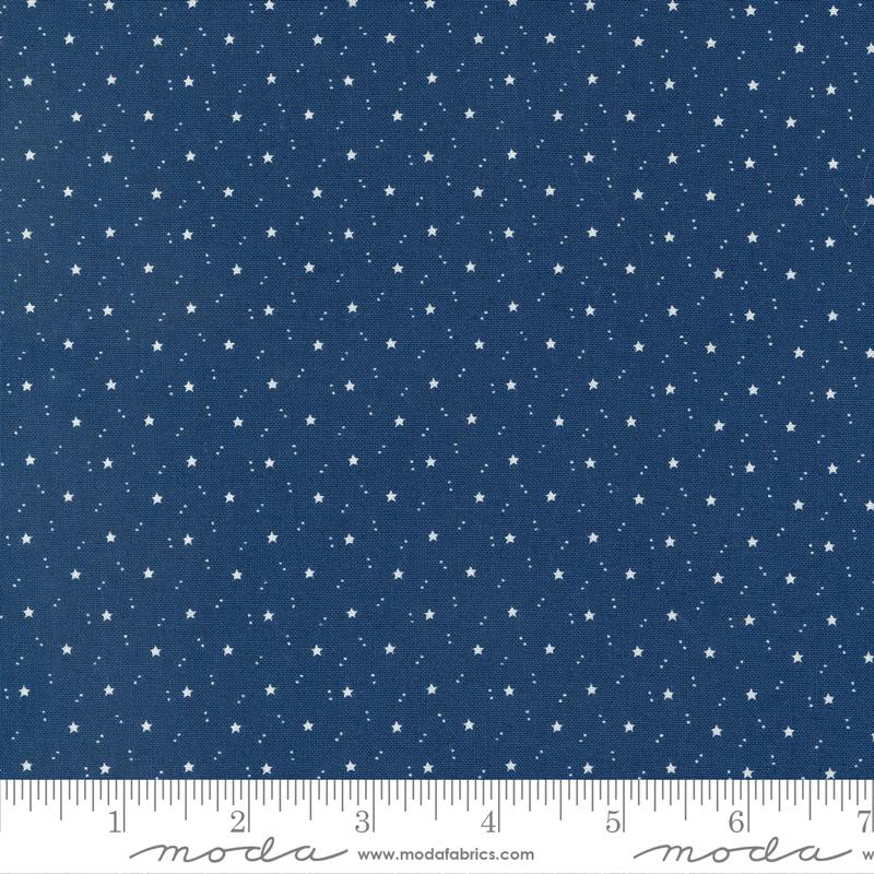 American Gatherings II Space Star Loyal Blue Primitive Gatherings Moda Cotton Fabric