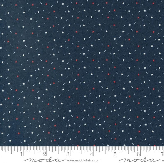 American Gatherings II Space Star Navy Blue Primitive Gatherings Moda Cotton Fabric