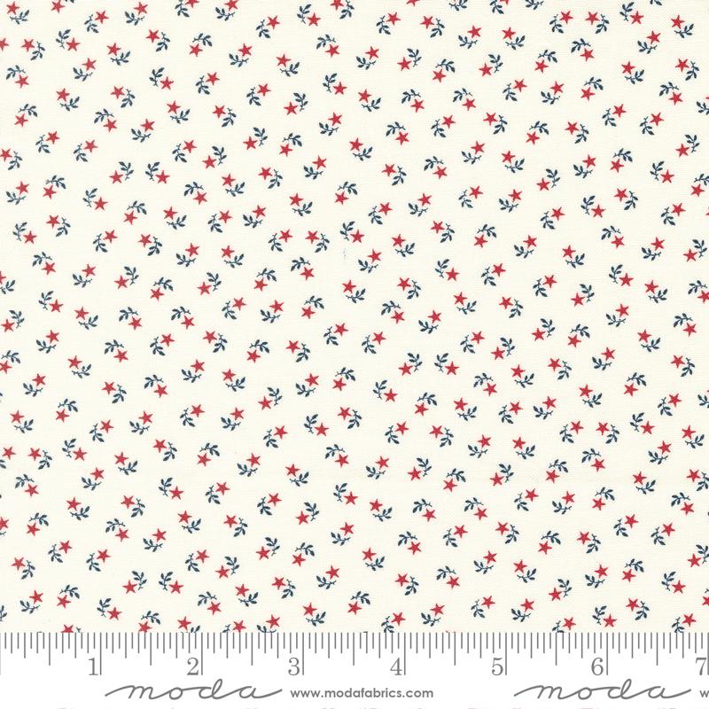 American Gatherings II Star Flower Dove Cream Primitive Gatherings Moda Cotton Fabric