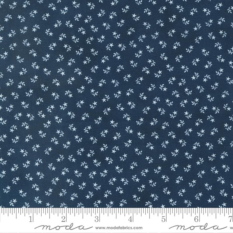 American Gatherings II Star Flower Loyal Blue Primitive Gatherings Moda Cotton Fabric