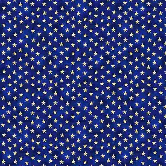 American Freedom USA Patriotic White Stars Blue Timeless Treasures Cotton Fabric