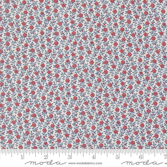 American Gatherings III Berry Small Floral Cloud Multi Primitive Gatherings Moda Cotton Fabric MD-49326-11