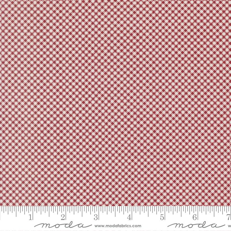 American Gatherings III Cross Stitch Blenders Cloud Crimson Primitive Gatherings Moda Cotton Fabric MD-49328-23