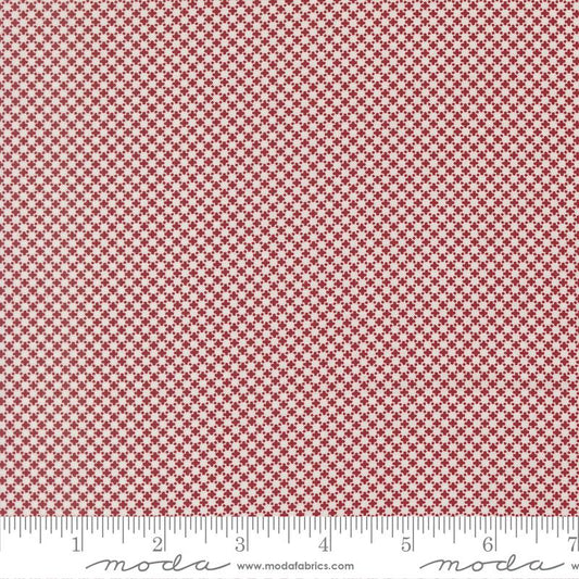 American Gatherings III Cross Stitch Blenders Cloud Crimson Primitive Gatherings Moda Cotton Fabric MD-49328-23