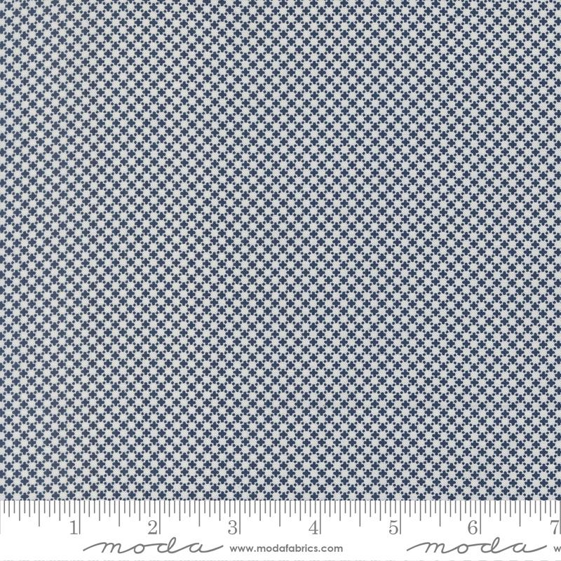 American Gatherings III Cross Stitch Blenders Cloud Nautica Dark Blue Primitive Gatherings Moda Cotton Fabric MD-49328-24