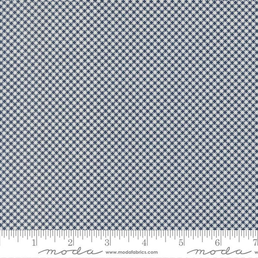 American Gatherings III Cross Stitch Blenders Cloud Nautica Dark Blue Primitive Gatherings Moda Cotton Fabric MD-49328-24