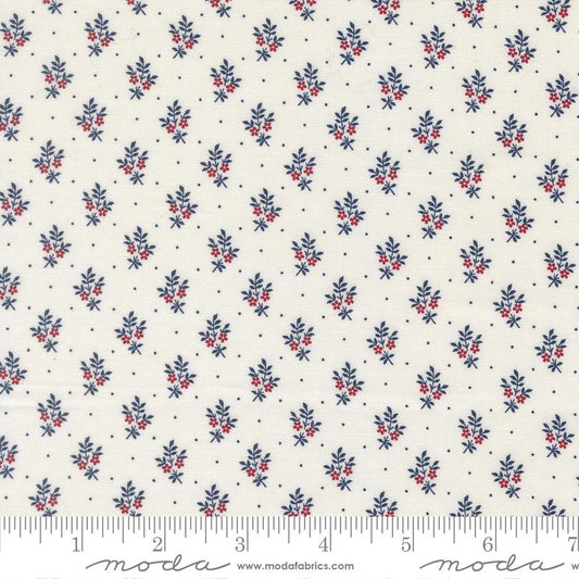 American Gatherings III Flower Sprig Small Floral Cloud Multi Primitive Gatherings Moda Cotton Fabric MD-49327-11