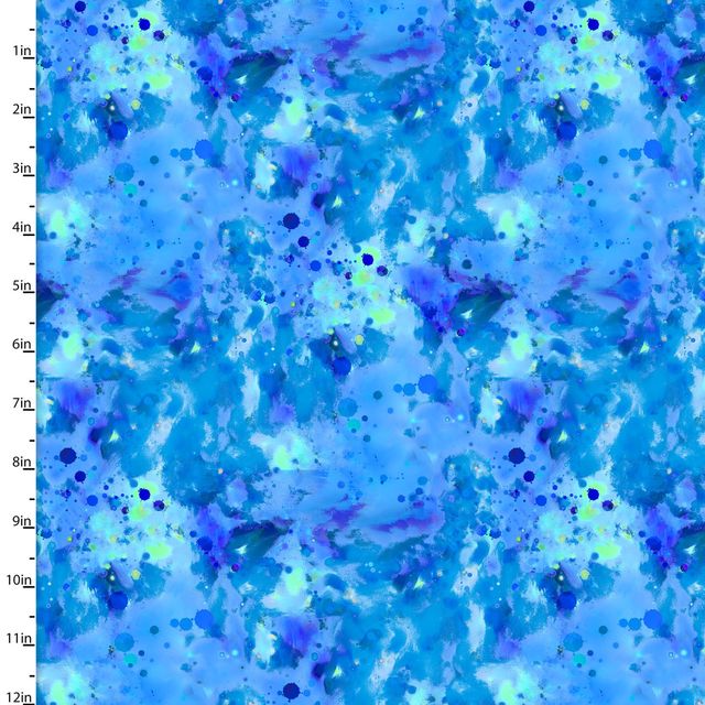 American Icons Blue Blender Connie Haley 3 Wishes Cotton Fabric