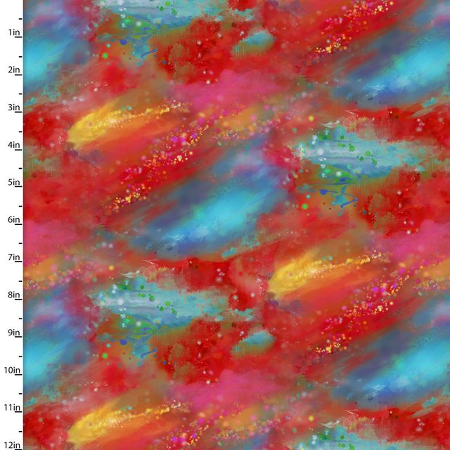 American Icons Red Sky Multi Connie Haley 3 Wishes Cotton Fabricc