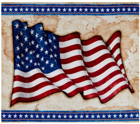American Pride USA Flag Panel 36" Dan Morris Quilting Treasures Cotton Fabric