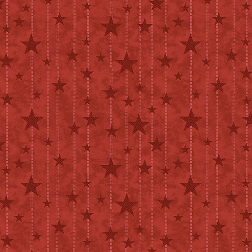 American Valor Stitches & Stars Red Cheryl Haynes Benartex Cotton Fabric BE-16875-10
