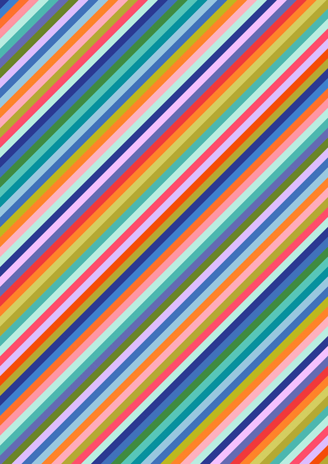 Animal Alphabet Stipes Diagonal Multi Lewis & Irene Cotton Fabric LI-A973A