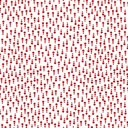 Anthem Line Dots White Red Satin Moon Designs Blank Quilting Cotton Fabric