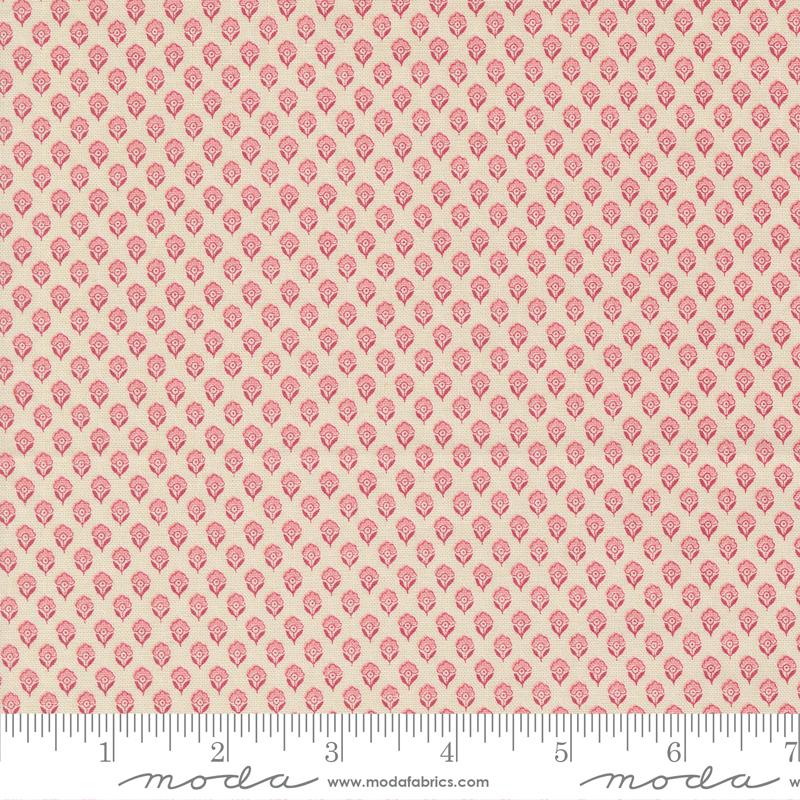 Antoinette Adelaide Blenders Foulard Pearl Faded Red French General Moda Fabric Cotton Fabric