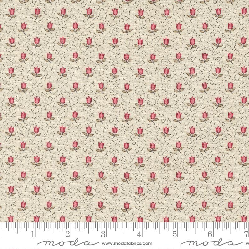 Antoinette Champagne Small Floral Pearl Beige French General Moda Cotton Fabric