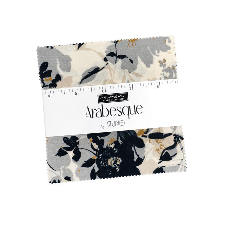 Arabesque 5" Squares Charm Pack 42pcs Assorted Studio M Moda Cotton Fabric MD-33830PP