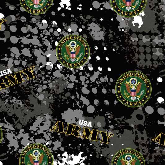 Army USA Military Armed Forces Geometric Seal Sykel Cotton Fabric 1180-A
