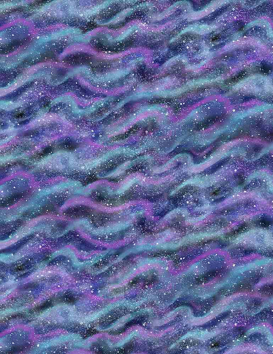 Artic Nights Sky Texture Blue Night Timeless Treasures Cotton Fabric