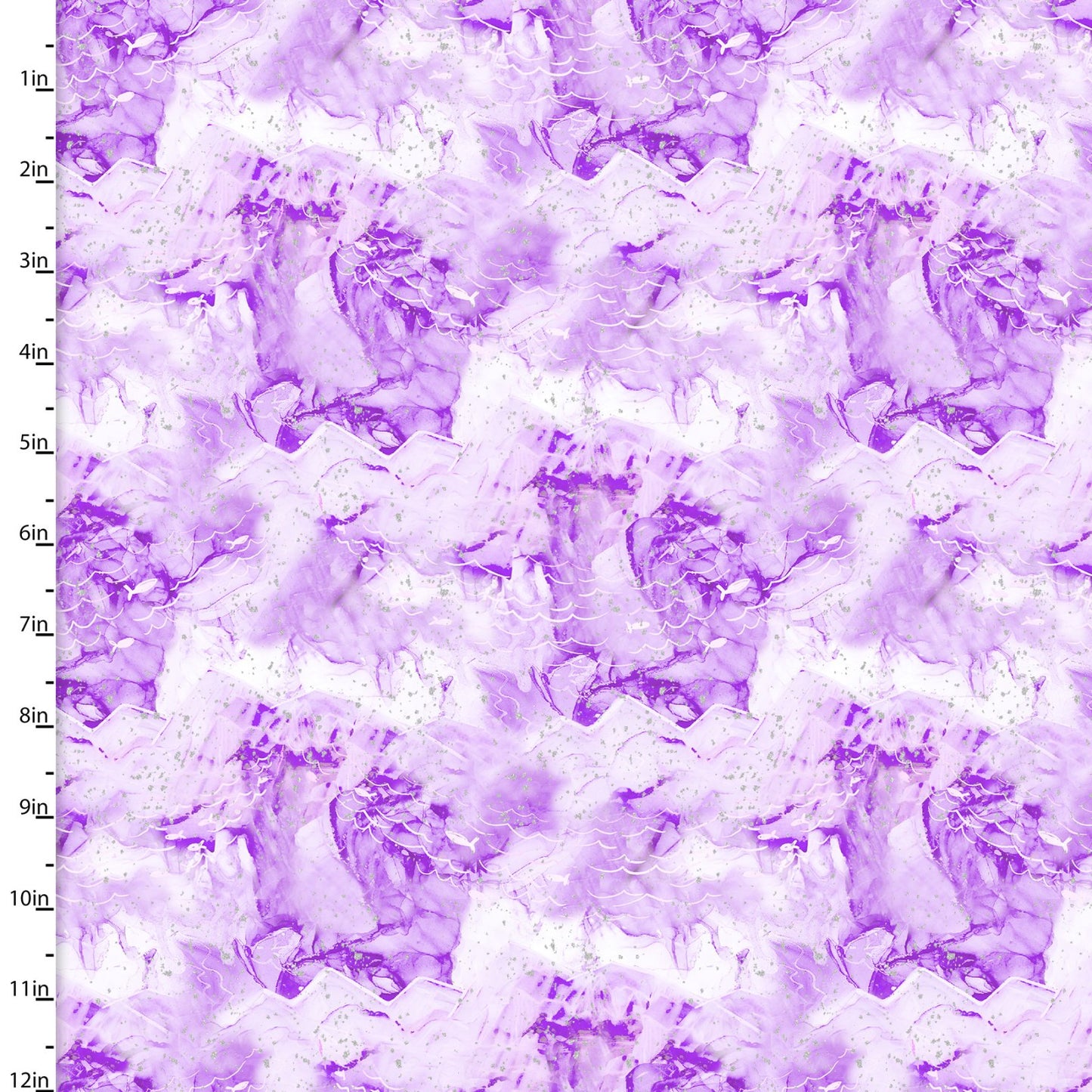 Artic Wonder Cracked Ice Metallic Glitter Purple Arrolynn Weiderhold 3 Wishes Cotton Fabric