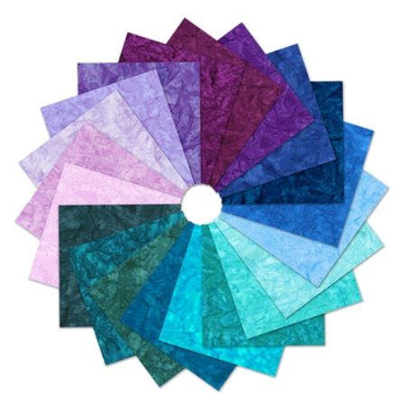Artisan Batik Prisma Dyes Royalty 5" Squares 42 pieces Lunn Studios Robert Kaufman Cotton Fabric RK-CHS-806-42